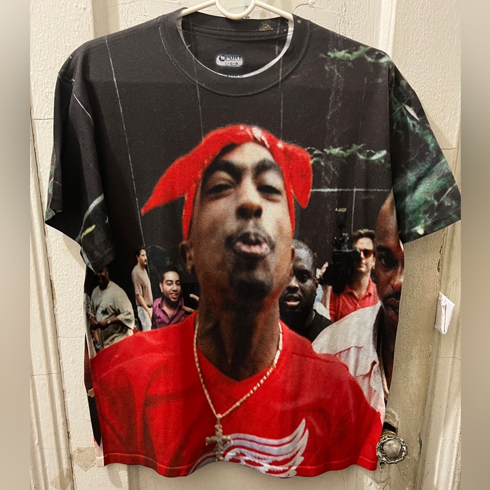 Tupac Shakur For all to Envy tshirt detroit red wings mens Sz large